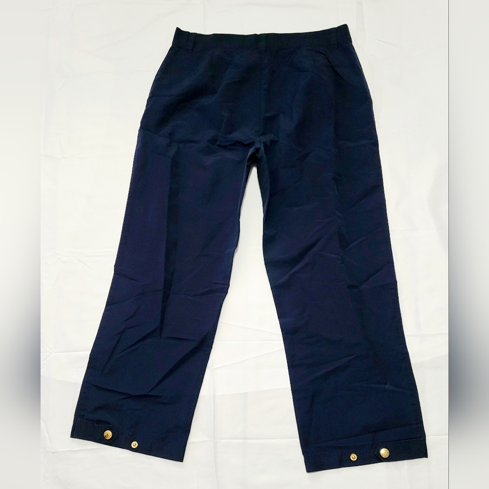 Ralph Lauren Belted Linen Pant in Lauren Navy - Size 6P High Rise - Picture 7 of 7